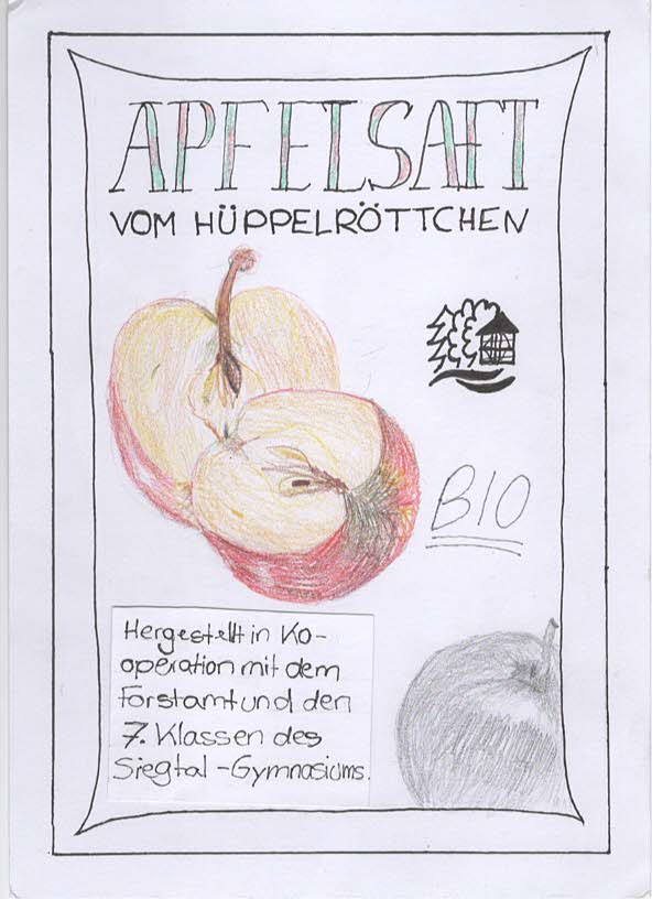 Design Apfelsaftetikett Julia Harms